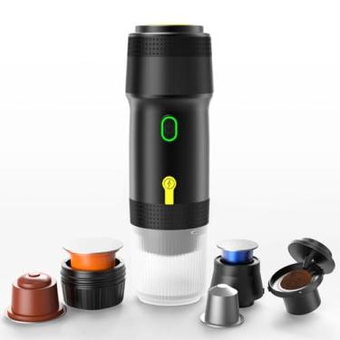 Imagem de Máquina de café Expresso Portátil, Aquecimento Sem Fio 20Bar 3 Em 1, Máquina de café Em Cápsula Totalmente Automática, Cafeteira Portátil para Viagens Ao Ar Livre, Escritório