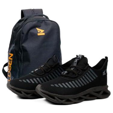 Imagem de Kit Tênis Masculino Jaguar Casual Confortável Mochila Resistênte Escola Faculdade