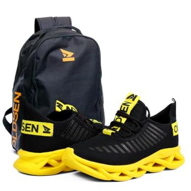 Imagem de Kit Tênis Masculino Jaguar Casual Confortável Mochila Resistênte Escola Faculdade