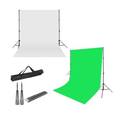 Imagem de Estúdio Fotográfico Profissional 3x2m Verde Branco ChromaKey - Tomate