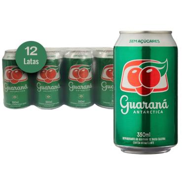 Imagem de Refrigerante Guaraná antarctica Zero Lata 350ml (12 Latas)