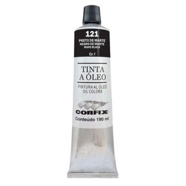 Imagem de Tinta a Óleo Corfix 190ml Bisnaga Gr1 Preto Marte 121, 121 - PRETO DE 