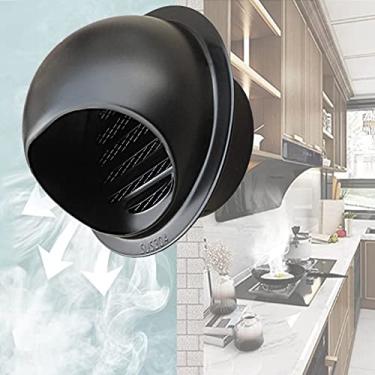 Imagem de YLFFFZZZ Saída de ventilação, tampa de ventilação de parede de aço inoxidável 304 para cozinha, quarto, banheiro, escritório, exaustor externo com obturador, capa de grade com venezianas para