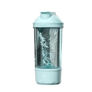 Imagem de Coqueteleira elétrica de proteína caneca de agitação automática copo Tritan Materia copo esportivo de saúde copo impermeável recarregável (verde)