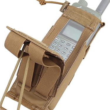 Imagem de Tactical PRC 152 Bolsa de rádio suspensa, bolsa militar MOLLE Walkie-Talkie para colete de caça com cinto