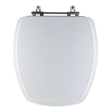 Imagem de Assento Sanitário Tampa De Vaso Branco Mdf Laqueado Thema Para Bacia Incepa