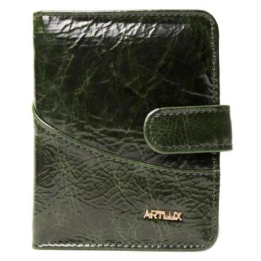 Imagem de Carteira Feminina de Couro com Ponteira Artlux 204, Verde rustico
