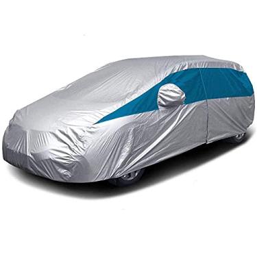 Imagem de Capa de carro Titan Brilliant Color Poly 210T para Hatchbacks 419-459 cm, impermeável, proteção UV, resistente a arranhões, abertura com zíper no lado do motorista. Serve para Prius, Focus, Civic e