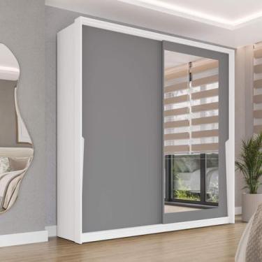 Imagem de Guarda Roupa Casal com 2 Portas de Correr 2 Gavetas e Espelho 240849 L