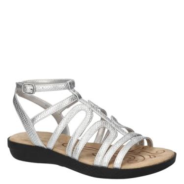 Imagem de Easy Street Sandália rasteira feminina Daylily, Cobra prata, 9.5 Wide