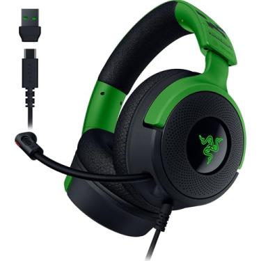 Imagem de Razer Fone de ouvido Kraken V4 X Minecraft Edition com fio USB para jogos de PC (drivers de 40 mm, microfone cardioide retrátil, som surround, Chroma RGB, para PC e console) Minecraft