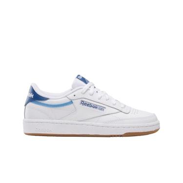 Imagem de Reebok Tênis feminino Club C 85, Branco/azul crepúsculo/azul recuperação, 38