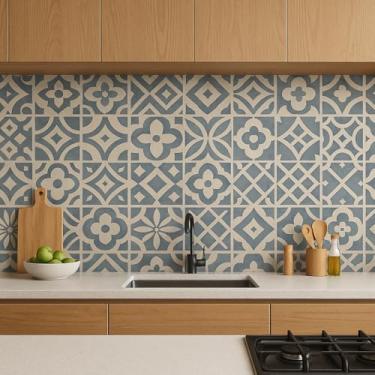 Imagem de 5m Papel de Parede Azulejo Portugues