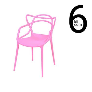 Imagem de Conjunto 6 Cadeiras Allegra Rosa