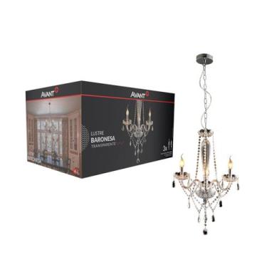 Imagem de Lustre Luminaria led Baronesa 3xE14 Transparente Cod: 785020075 Avant