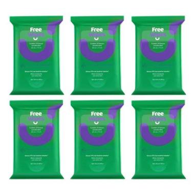 Imagem de Lenço Umedecido Antisséptico Free Wipes C20 Kit 6 Unidades