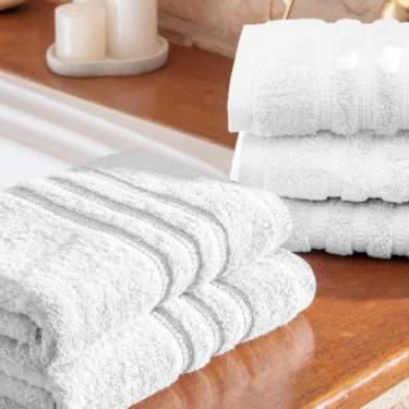 Imagem de Toalha Rosto Avulsa Breeze Naturalle 48x80cm Branca Sultan