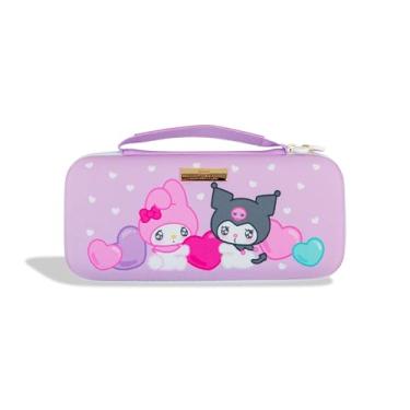 Imagem de Sonix Capa De Transporte Sanrio X Para Nintendo Switch 2, 1, Lite, Oled, Proteção Viagem Com Armazenamento Cartuchos Jogos, Kuromi & My Melody, Emokyun