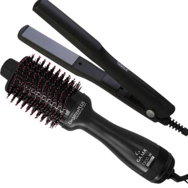 Imagem de Kit Chapinha Prancha Taiff Alisadora + Escova Secador Modelador Gama Eleganza Plus Bivolt