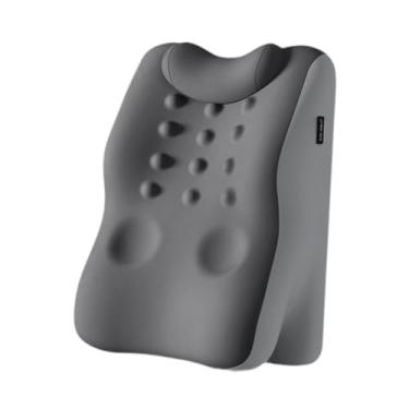 Imagem de Fenteer Almofada de encosto em cunha para sentar na cama, almofada de espuma viscoelástica para descanso de cama, suporte para as costas, Cinza