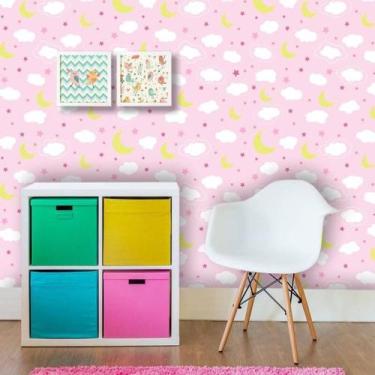 Imagem de Papel de Parede Infantil Céu Rosa 300 - Geral
