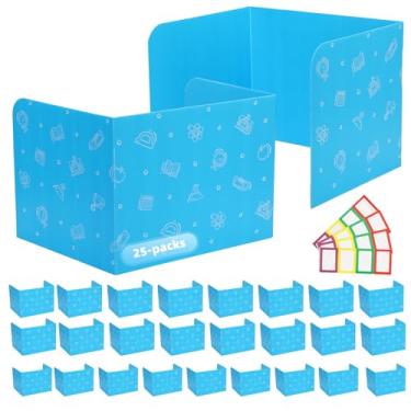 Imagem de Divisórias de mesa para estudantes, pacote com 25