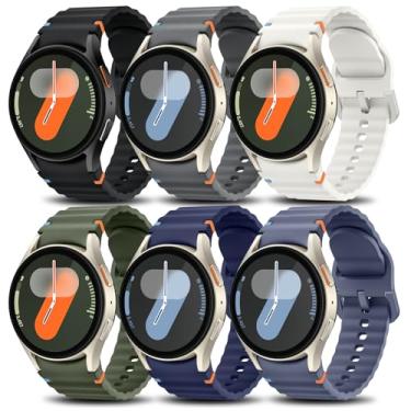 Imagem de DGege Pulseira esportiva de silicone macio de 20 mm compatível com Samsung Galaxy Watch 7 6 5 4 mm e 44 mm/Galxy Ultra de 47 mm/para Galaxy FE/5 Pro/6 Classic,Galaxy Watch 7 6 5 4 FE)