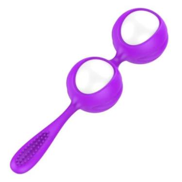 Imagem de Bolas 10 Vibrações Para Pompoarismo Brinquedo Sexual com Controle Exercitador Pélvico [ROXO]