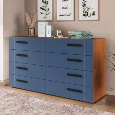 Imagem de Cômoda Organizadora 150cm com 8 Gavetas 240838 Linha Lisboa Politorno 