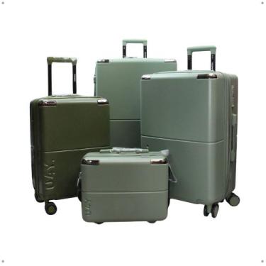Imagem de Conjunto De Malas De Viagem 3 Peças Com Frasqueira Up4you, Verde