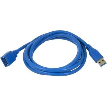 Imagem de Cabo USB Extensor 3M 3.0 Azul - Mega