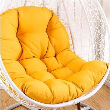 Imagem de Almofada De Cadeira Suspensa Ao Ar Livre à Prova D'água Grossa, Substituição Resistente Ao Sol Para Cadeira De Balanço Egg Hammock, Almofada De Assento De Cesta Suspensa, Yellow