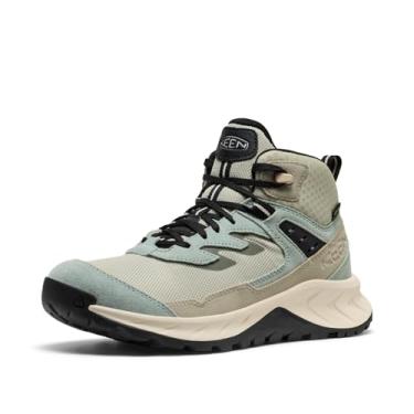 Imagem de KEEN Botas femininas de caminhada Hightrail de altura média, durável, leve, respirável, à prova d'água, Verde iceberg, pedra abadia, 37
