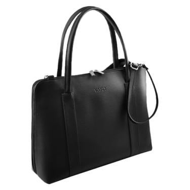 Imagem de Bolsa Executiva Feminina Sintético Vayly para Notebook, Tablet e Documentos com Alça de Ombro Regulável (Preto)