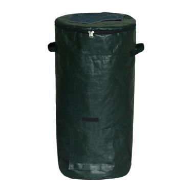 Imagem de Ioensy Saco de compostagem com tampa com zíper e alças, recipiente para resíduos de jardim, saco de gramado para compostagem, recortes de grama, carregamento, Janela Superior