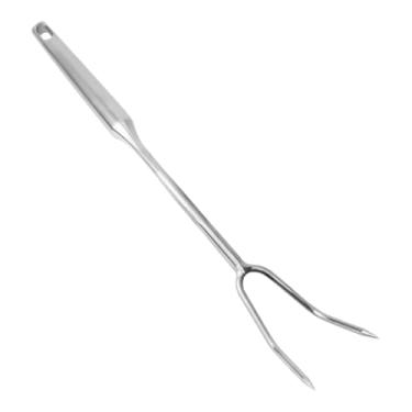 Imagem de IEUDNS Garfo de Carne 304 aço Inoxidável Utensílios de Cozinha Multiuso Dois Dentes para Churrasco, Cabo de aço 40cm