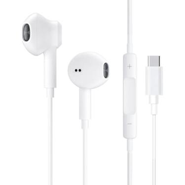 Imagem de SHDKJXH 1 unidade de fones de ouvido USB c com fio para iPhone 16 (1 pacote de fones de ouvido com fio)