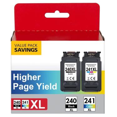 Imagem de Cartuchos de tinta TECKKIN PG-240XL/CL-241XL para impressora Canon