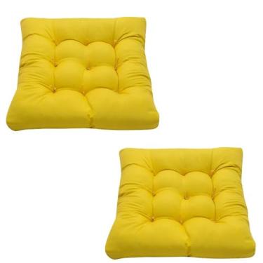 Imagem de Kit 2 Futon 40x40 Baixo Assento Almofada Colorida Shelter(Amarelo)