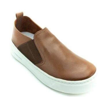 Imagem de Tênis Slip On Masculino Perlatto Eaw003 - Marrom-Masculino