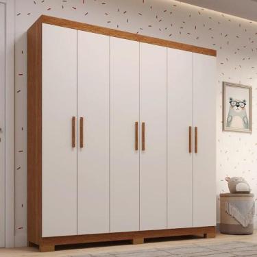 Imagem de Guarda-roupa Infantil 6 Portas 164,10cm X 188cm 100% Mdf Stellari Espr