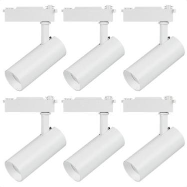 Imagem de Kit 6 Spot Longo Led MR16 para Trilho Eletrificado Branco - Blumenau I