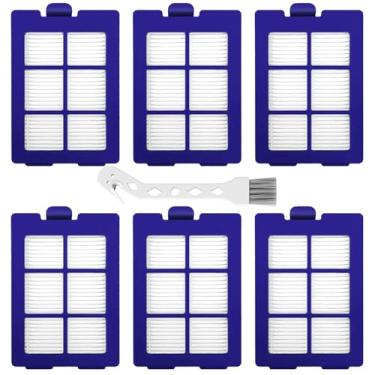 Imagem de Pacote com 6 filtros de substituição para aspirador de pó robô híbrido Eufy X8/X8 - Acessórios de filtro laváveis HEPA com sistema de filtragem de 3 camadas, compatível com RoboVac X8