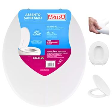 Imagem de Assento Sanitário Almofadado Tampa De Vaso Astra Compativel Com Eternit Bacia Áries 1.6gpf 6.0lpf