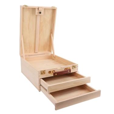 Imagem de YWBL-WH Cavalio de Caixa de Esboço, Madeira de Pinheiro, Desenho de Esboço de Pintura de Mesa Com Gavetas de Armazenamento, Segura Uma Tela de 24 Polegadas