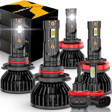 Imagem de Lâmpadas XWQHJW 9005 High Beam H11 Low Beam H11 Fog, pacote com 6