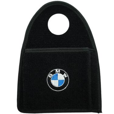 Imagem de Lixeira Lixinho Automotiva Carro Carpete Logo Bordado para Câmbio Preta