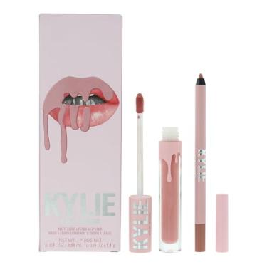 Imagem de Kylie Cosmetics Kit De Lábios Foscos - 300 Koko K Para Mulheres - 2 Peças De Batom Líquido Fosco De 0,10 Oz, Delineador De Lábios De 0,03 Oz