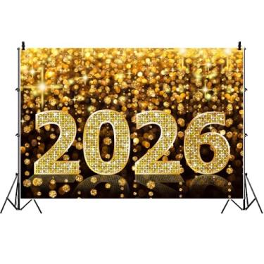Imagem de Haoyiyi - Fundo de Ano Novo de 1,52 m x 1,83 m com glitter dourado, fundo de lantejoulas, festival, fotografia, banner de Natal, decorações, estande, papel de parede, suprimentos para fotografia, imagens