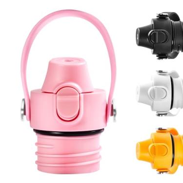 Imagem de EIPOSAU Tampa flip automática para garrafa de boca padrão Hydro Flask, tampa de bico para garrafa de ferro, serve para Simple Modern e a maioria das marcas, tampa de substituição com trava de botão